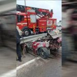 Bursa kamyon kaza görüntüleri: Şarampole yuvarlanan kamyon kazası
